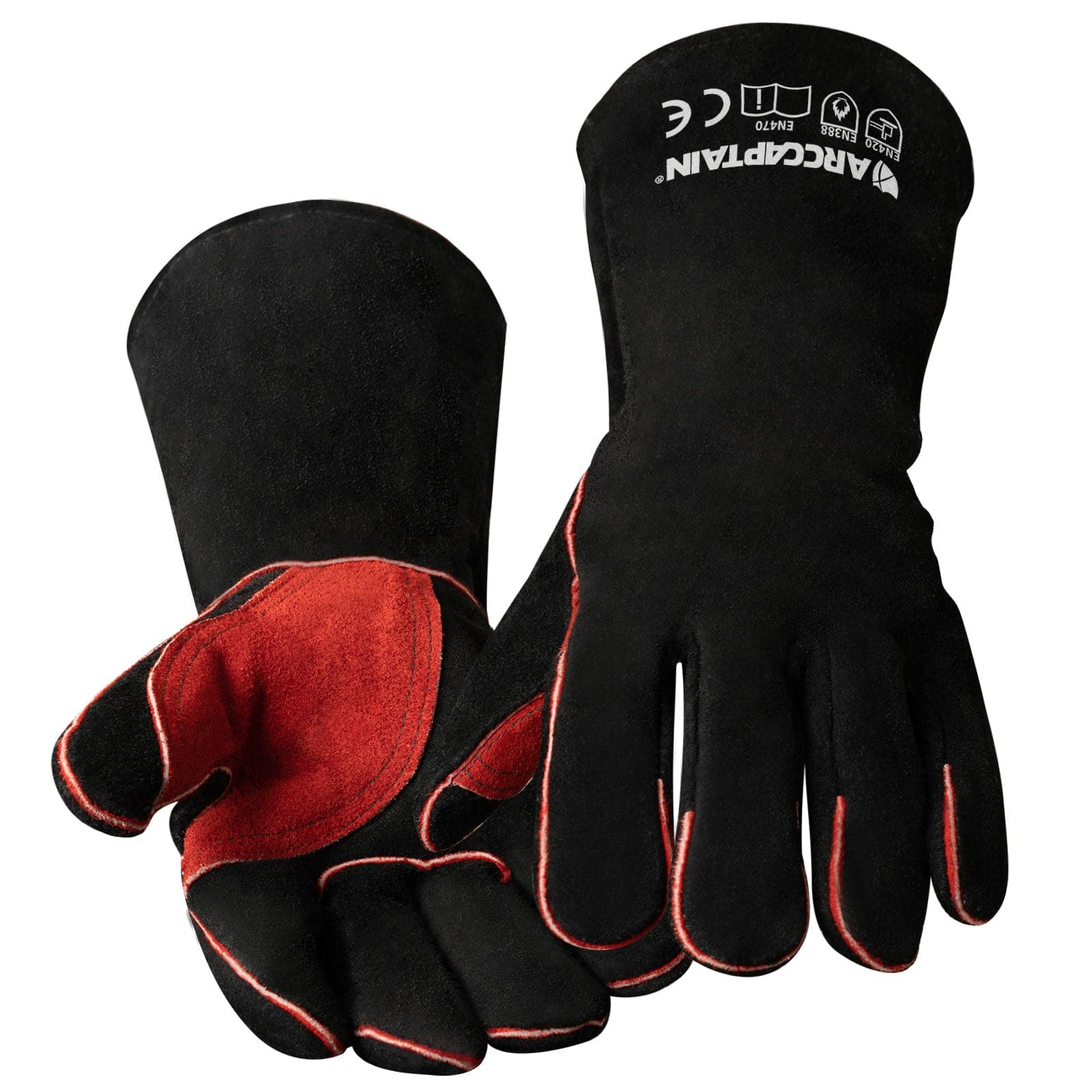 ARCCAPTAIN 16 inches Multifunction Cowhide Leather Welding Gloves ...